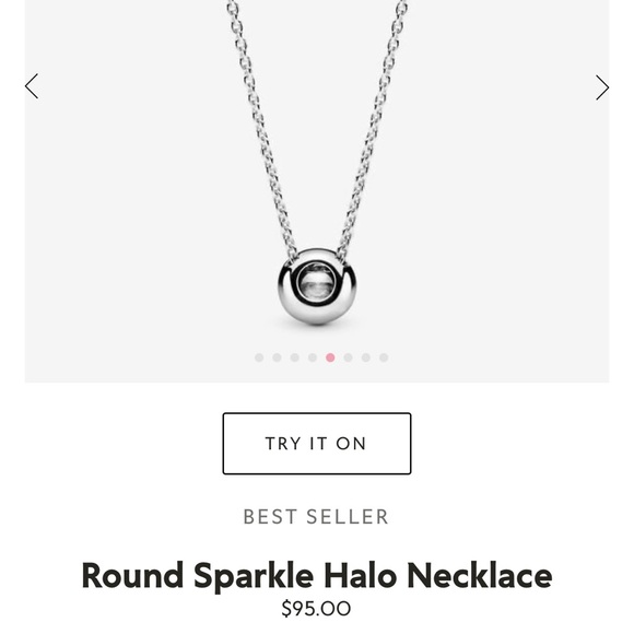 Pandora Round Sparkle Halo necklace - Picture 7 of 8
